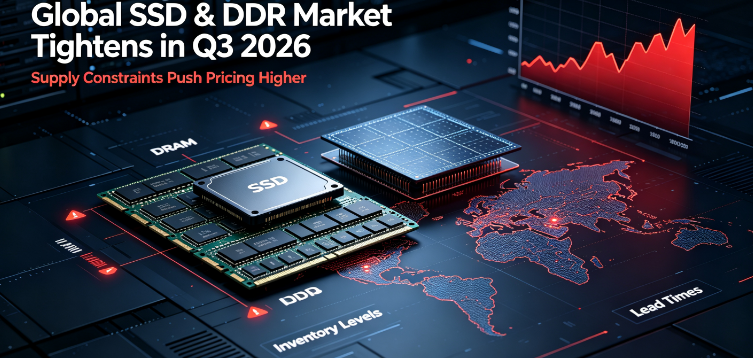 Глобалните цени на SSD и DDR се зголемуваат во четвртиот квартал од 2026 година поради тесно снабдување со вештачка интелигенција; GUDGA одржува стабилно снабдување за глобалните B2B партнери